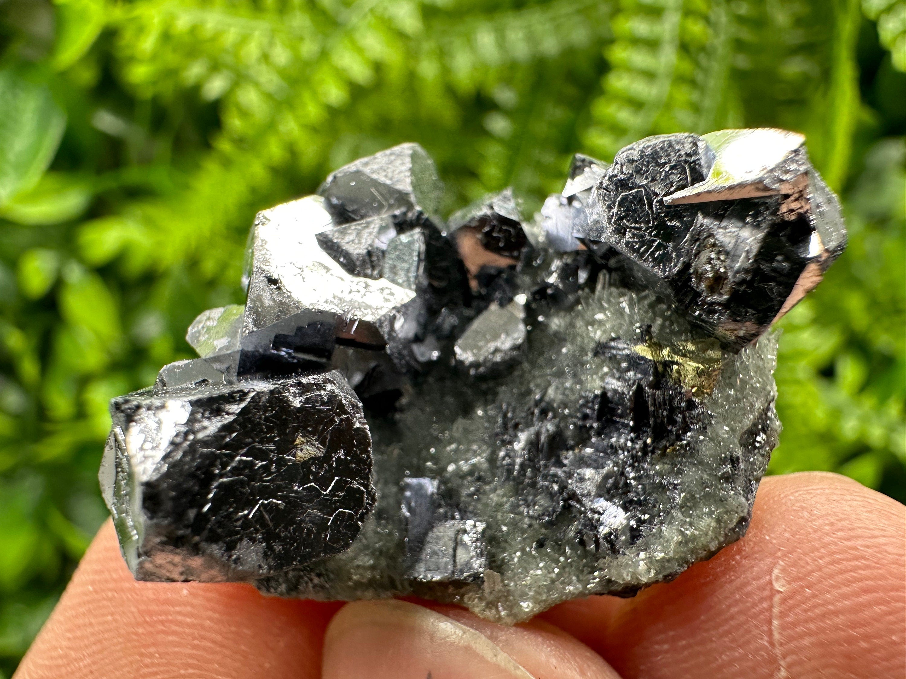 Galena Chalcopyrite on Quartz: Crystal Mineral Specimen, Borieva Mine