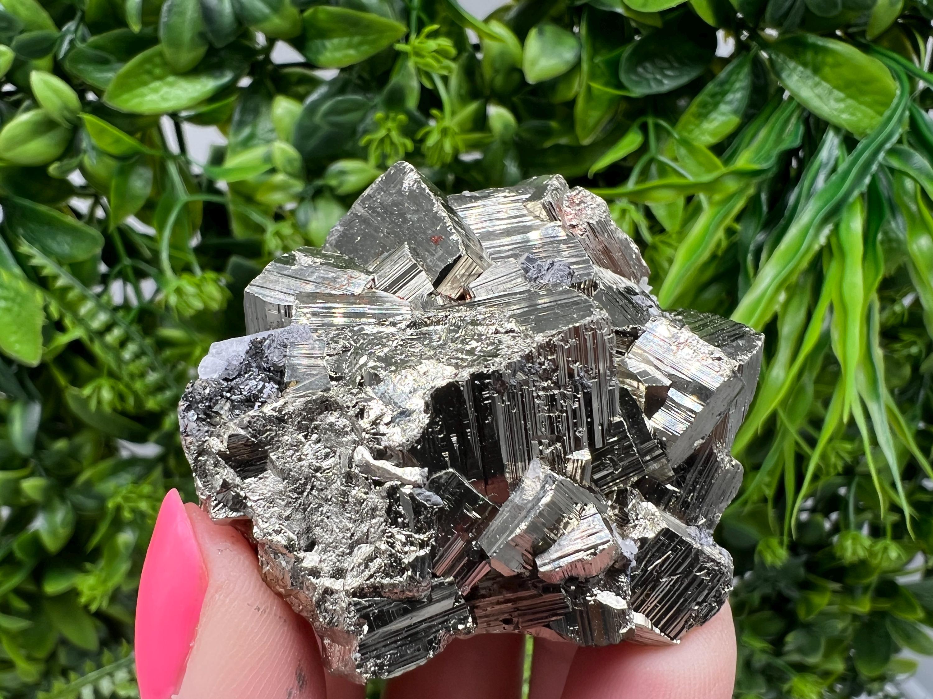 Rare Pyrite Crystal Cluster: Natural Mineral Specimen, Bulgaria