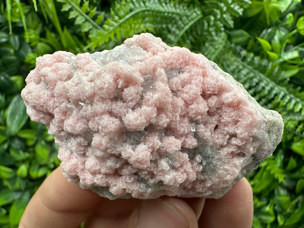 Rhodochrosite with Quartz Crystals: Starnica Mine, Bulgaria