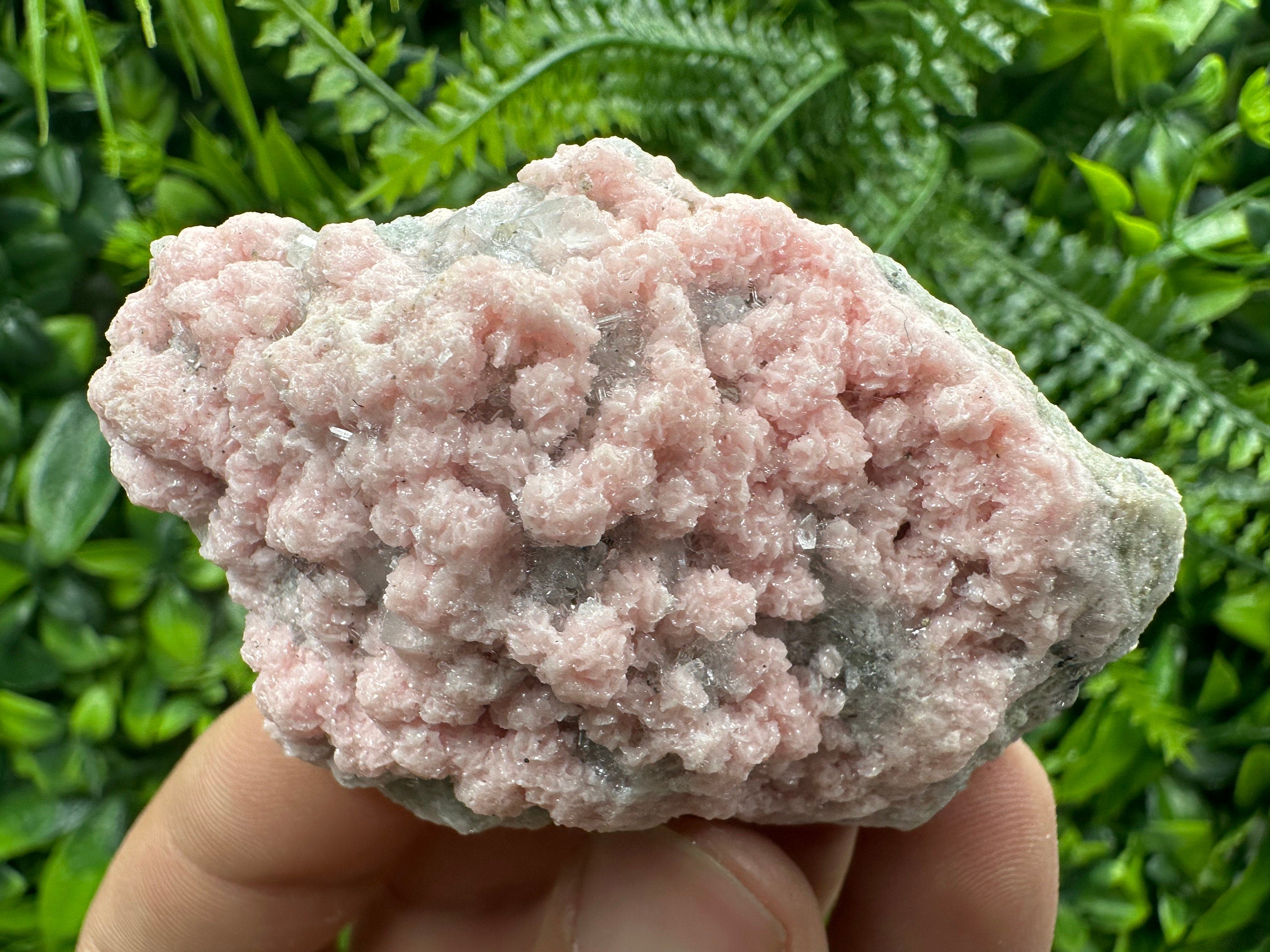Rhodochrosite with Quartz Crystals: Starnica Mine, Bulgaria