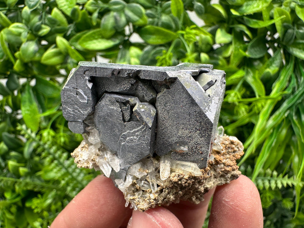 Skeletal Galena on Quartz, Borieva Mine Mineral Specimen