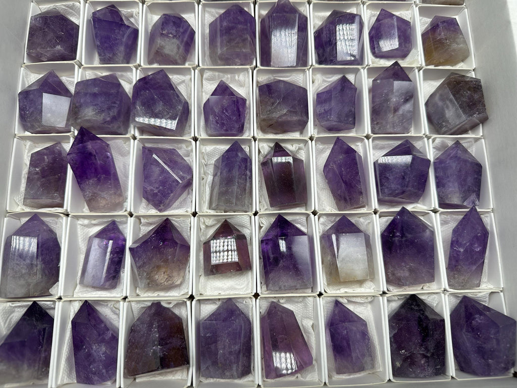 Brazilian Amethyst Point, Deep Purple Cathedral Crystal