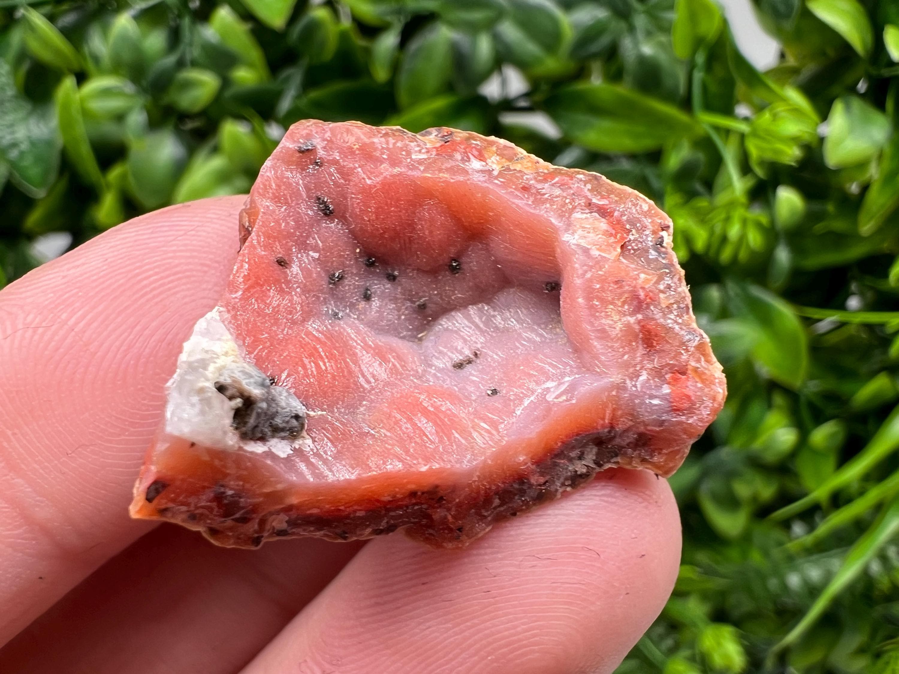 Red Chalcedony Crystal, Moroccan Mineral Specimen, Souvenir Gift