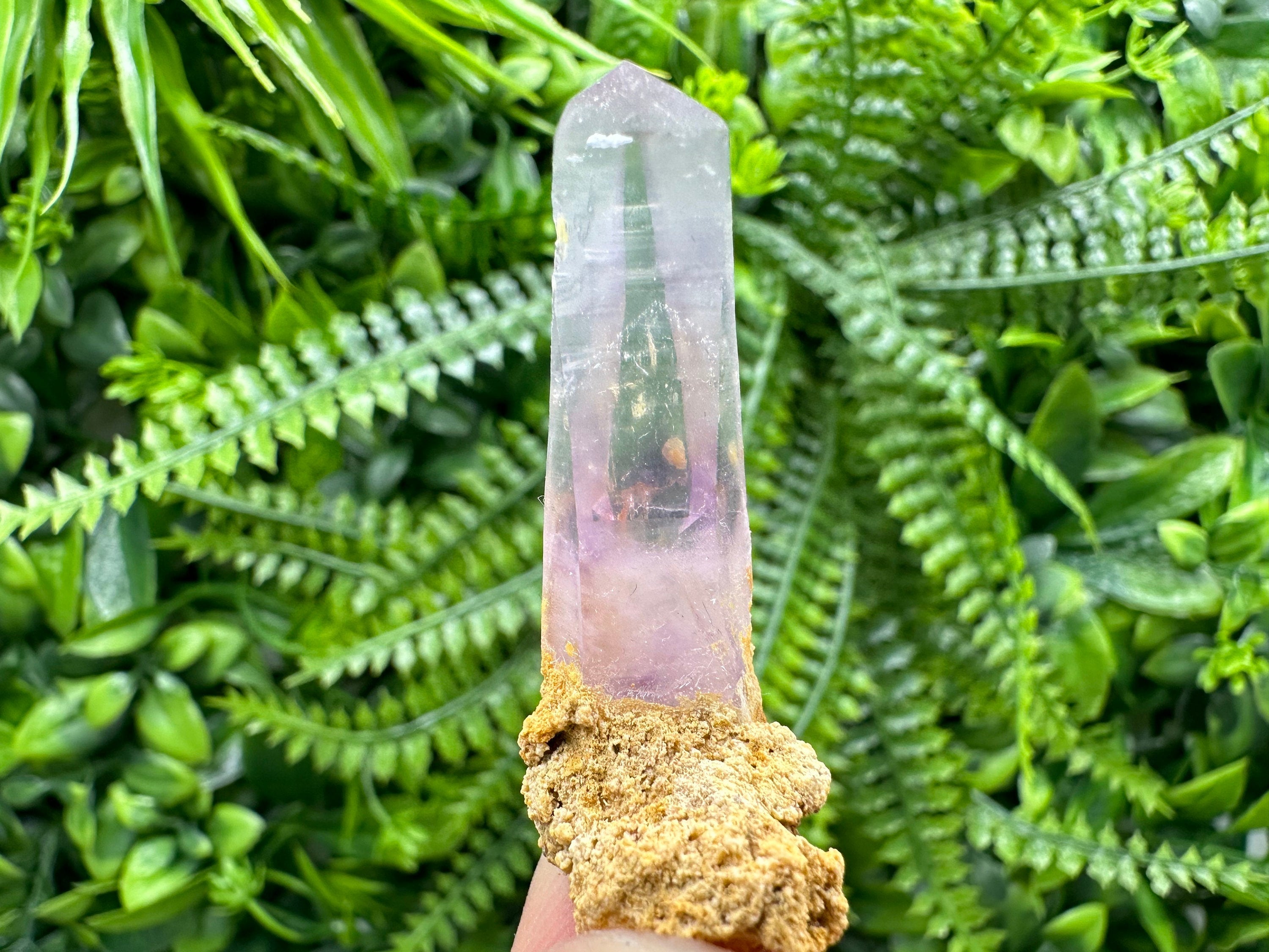 Amethyst Phantom Quartz Crystal, Chalcedony & Chlorite Inclusions