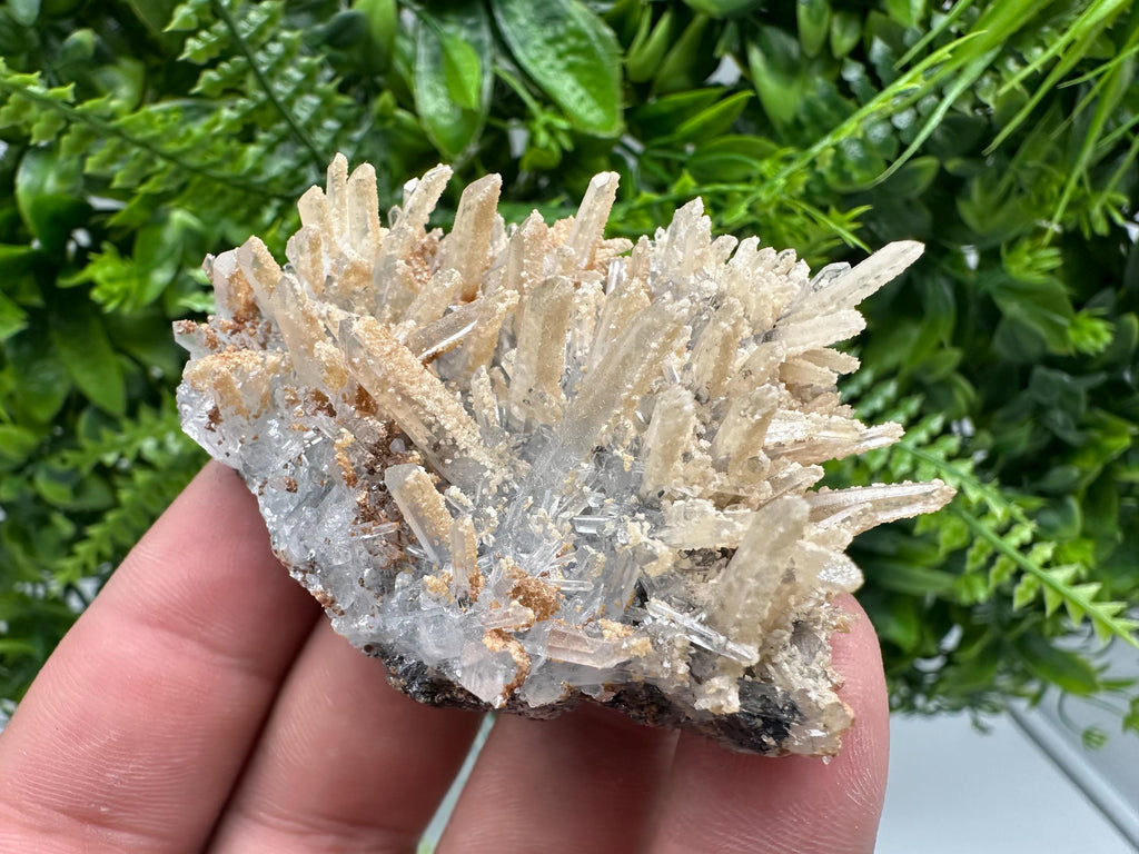 White Calcite Quartz Cluster, Madan Bulgaria, Natural Mineral Specimen