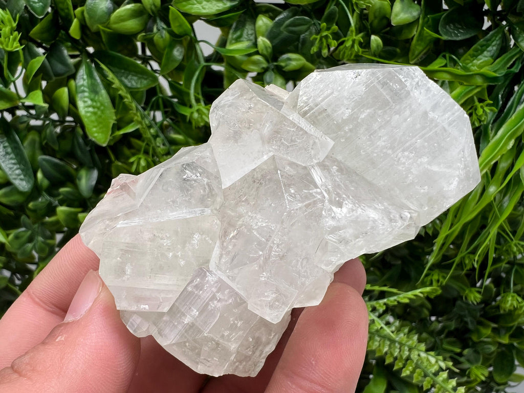 Transparent Apophyllite on Chalcedony Specimen, India Minerals
