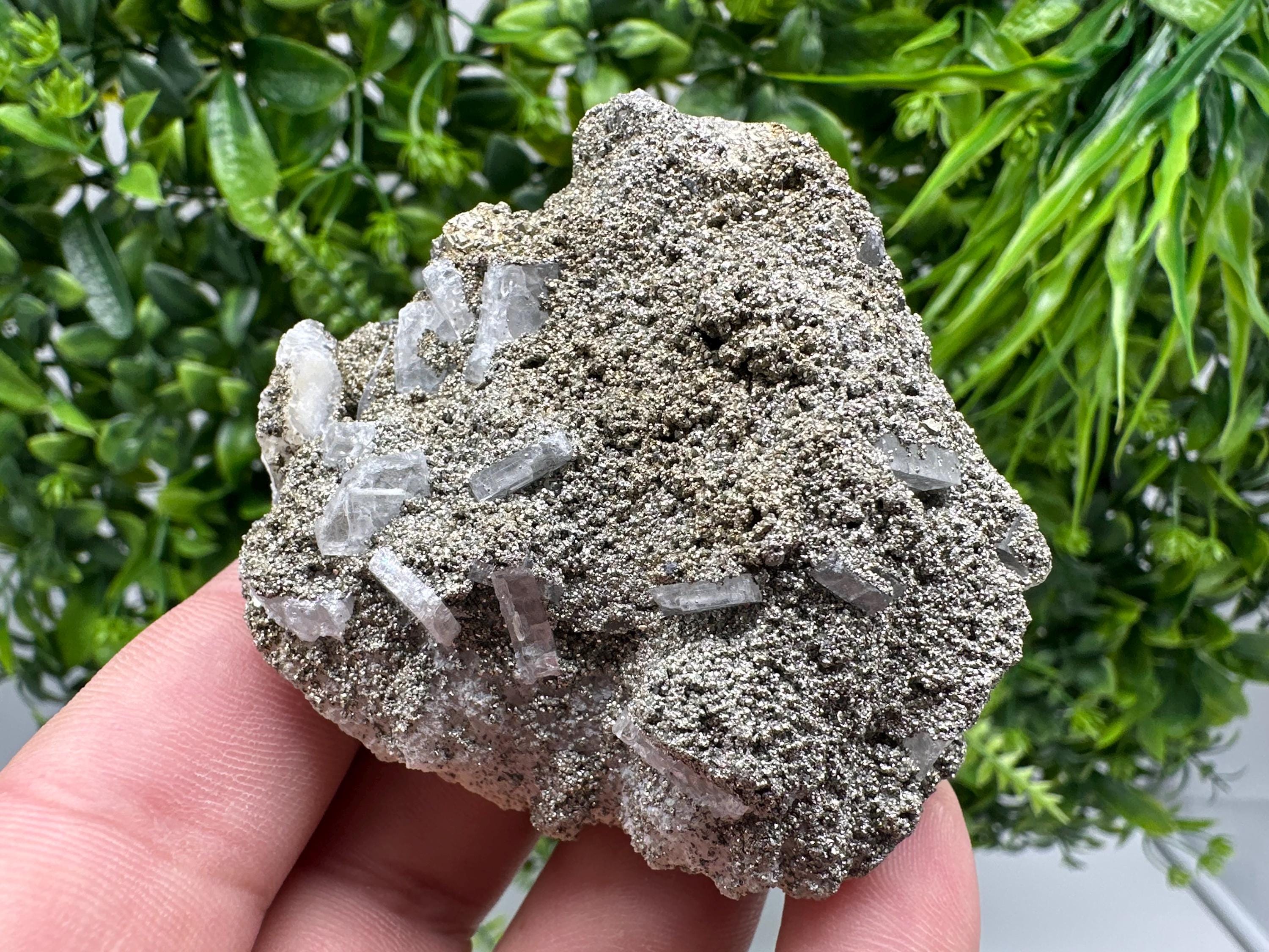 Barite Marcasite Cluster on Chalcedony, Bulgaria Mineral Specimen