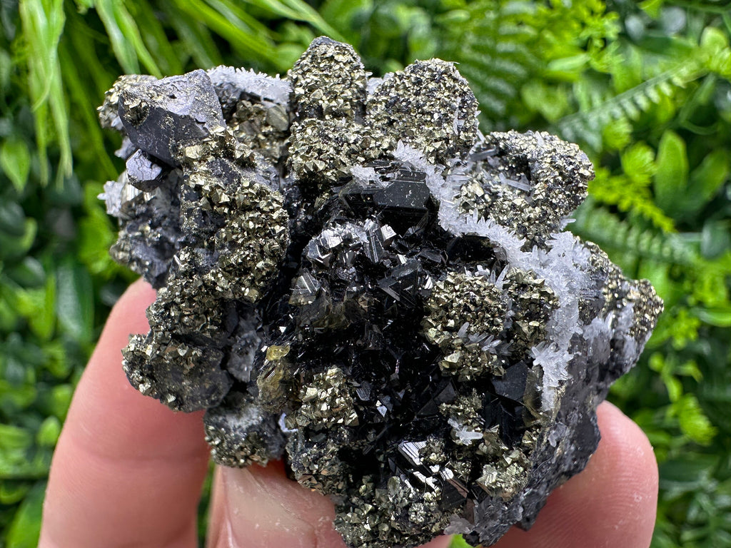 Galena Sphalerite Pyrite Cluster, Quartz Mineral Specimen