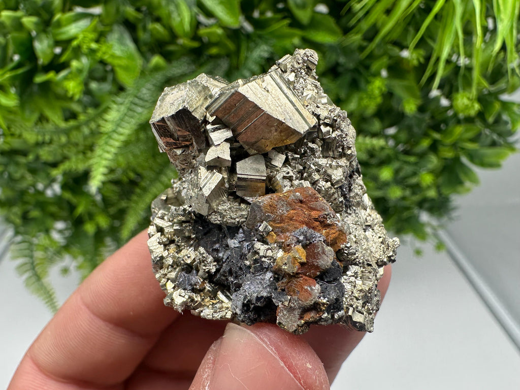 Chalcopyrite on Sphalerite, Madan Bulgaria Mineral Specimen, Rare Crystal