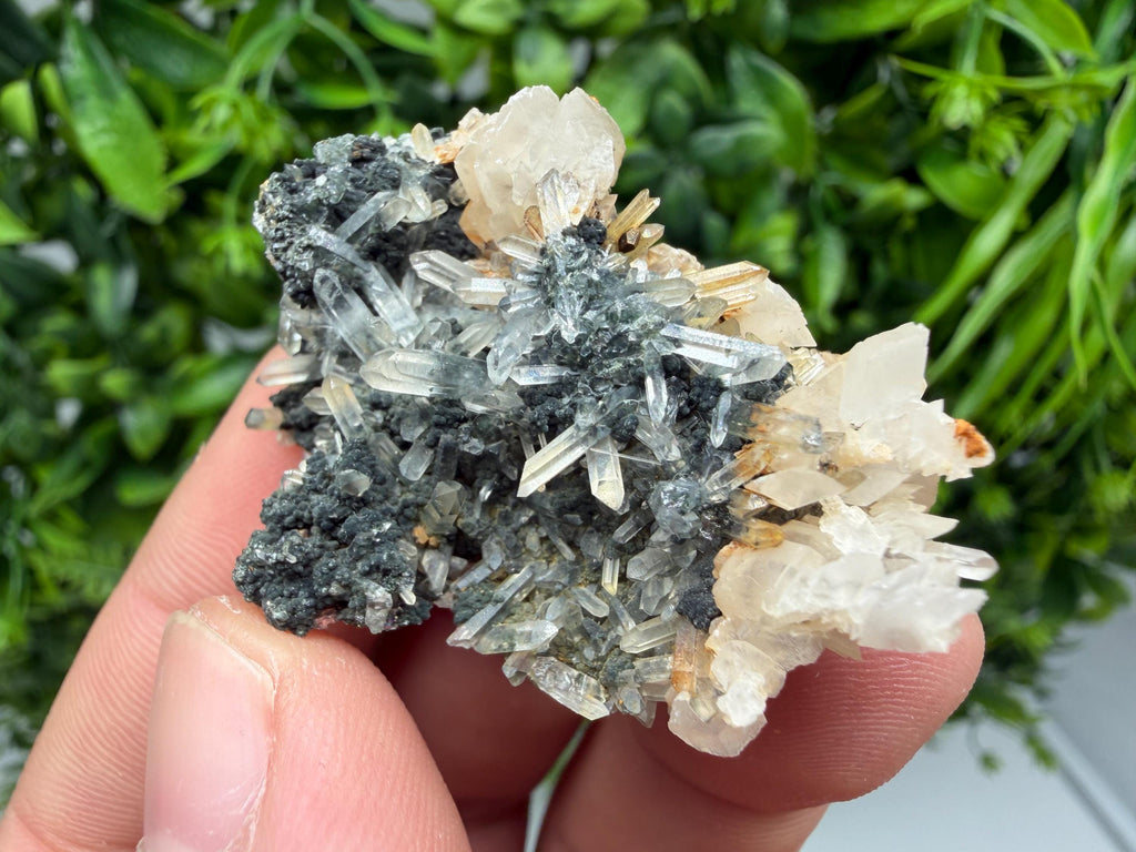Wonderful Calcite,Quartz on Chlorite matrix,from Borieva mine,Madan,Bulgaria,natural collection mineral specimen,rare crystal,home decor