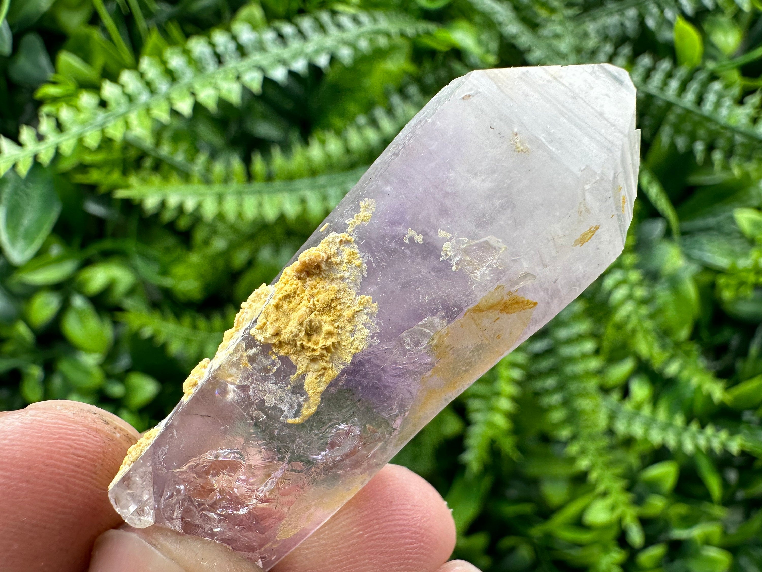 Amethyst Phantom Crystal, Cérusite Inclusions, Collectors Specimen