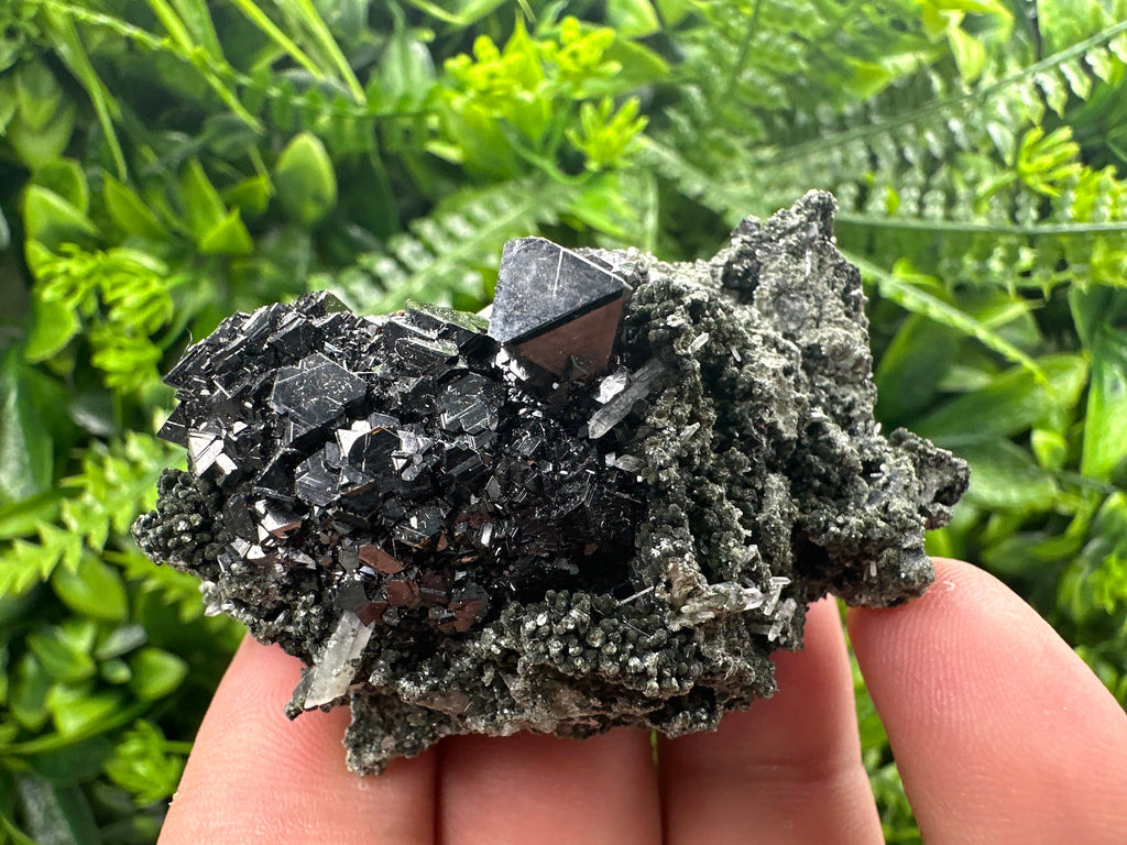 Sphalerite on Quartz Cluster, Bulgaria Mineral Specimen