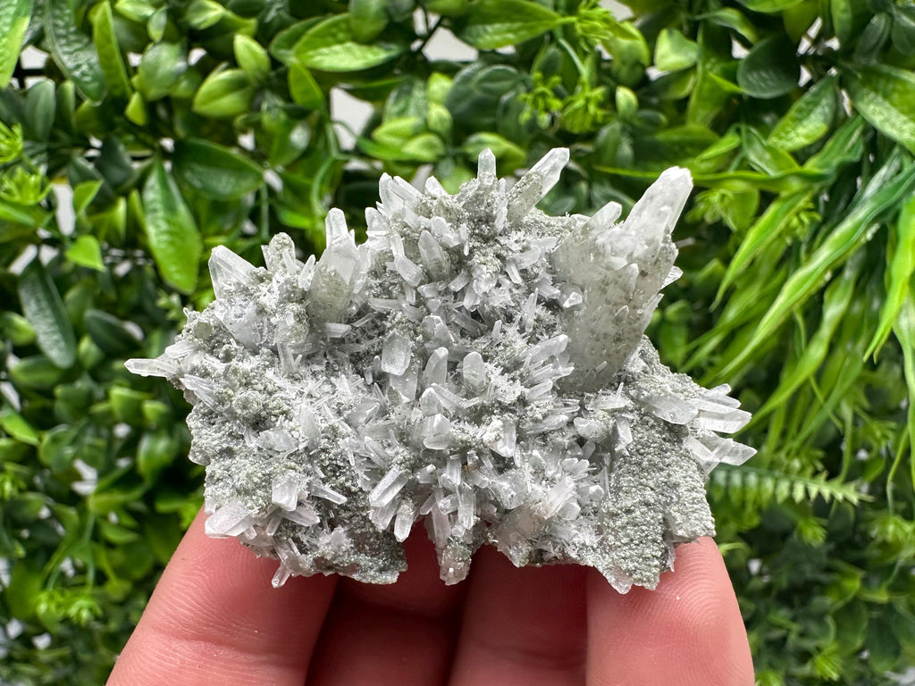 Lovely specimen Green Quartz inclusions Chlorite and Sphalerite/ Natural minerals/ Souvenir crystal gift minerals famous 9th September/Madan