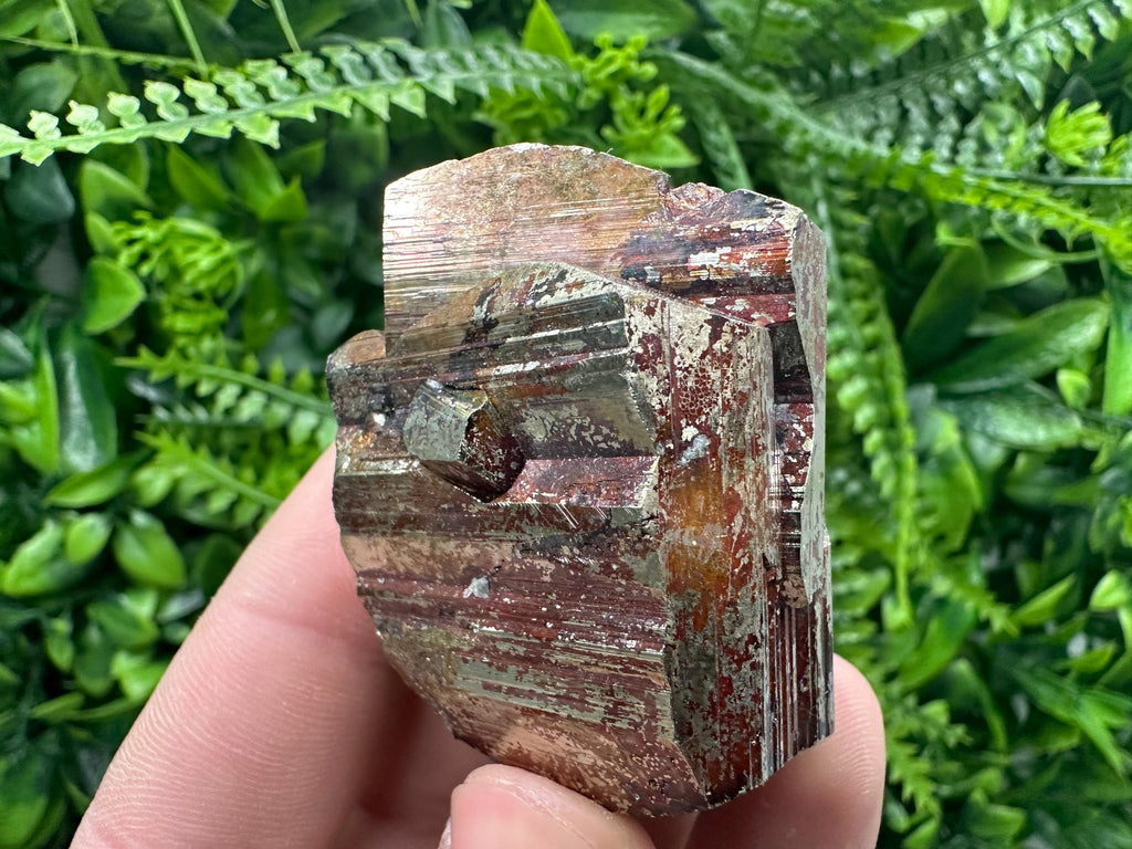 Pyrite with Hematite Mineral Specimen: Bulgaria Crystal Decor (5.5cm)