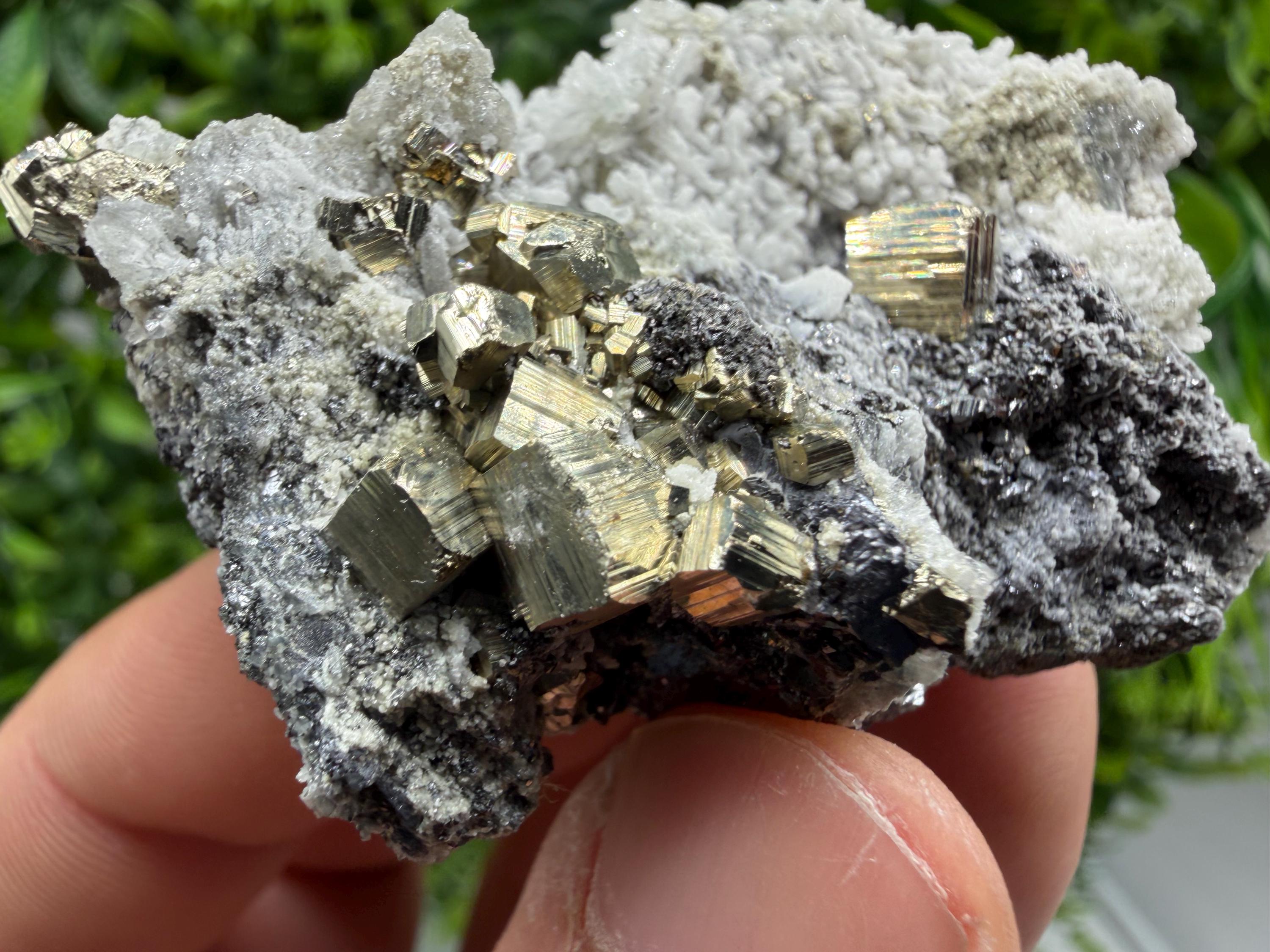Pyrite Sphalerite Quartz  Mineral Specimen, Krushev dol Mine