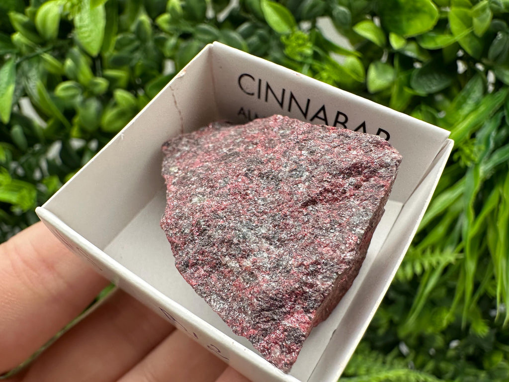 Red Cinnabar Crystal Mineral Specimen: Almaden Mines, Spain (4.5/3 cm