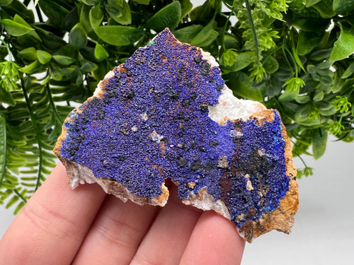 Azurite Malachite Mineral Specimen: Moroccan Blue-Green Crystal, Collector Stone