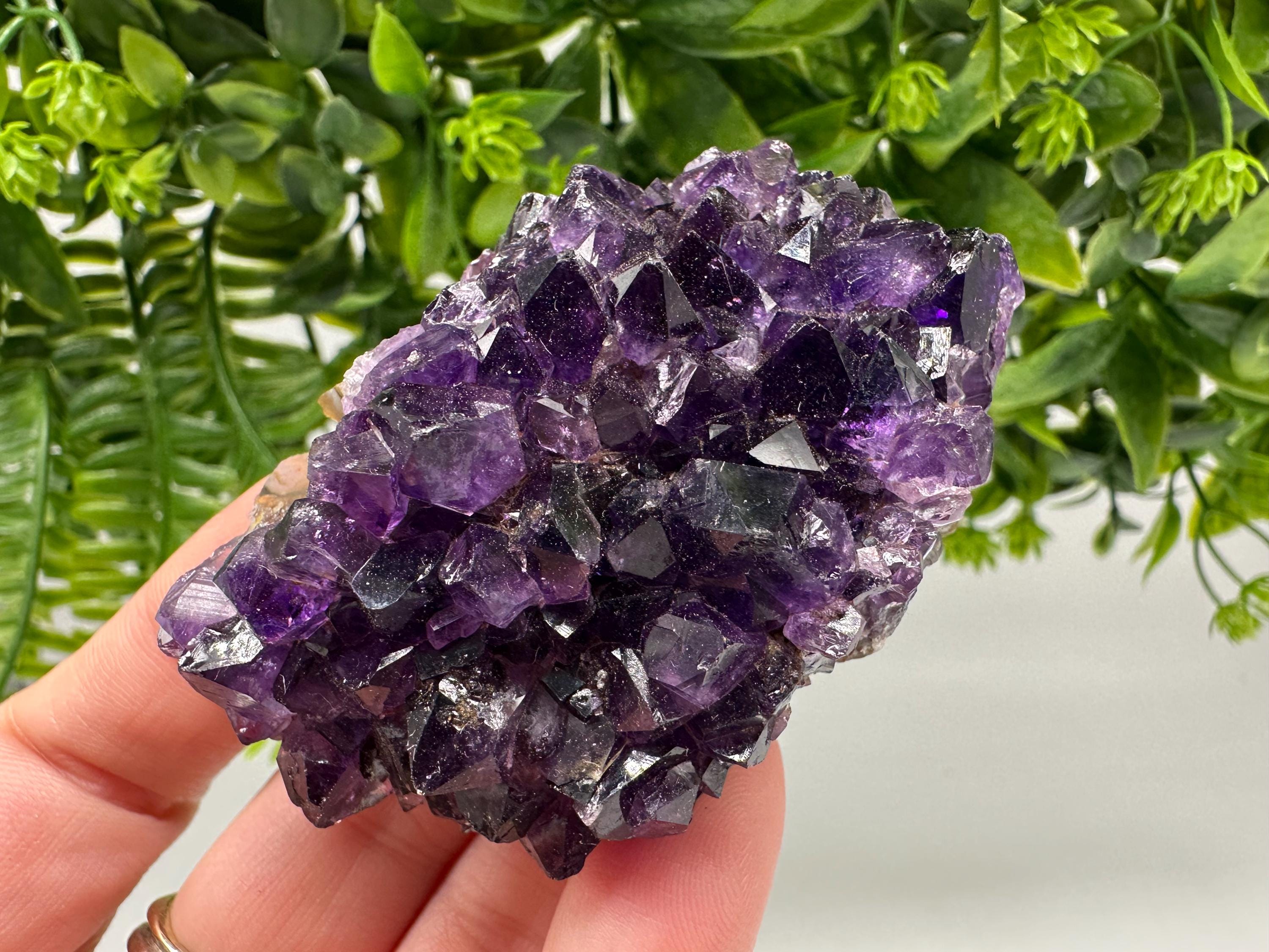 Uruguay Amethyst Crystal: Purple Quartz Home Decor, Energy Stone