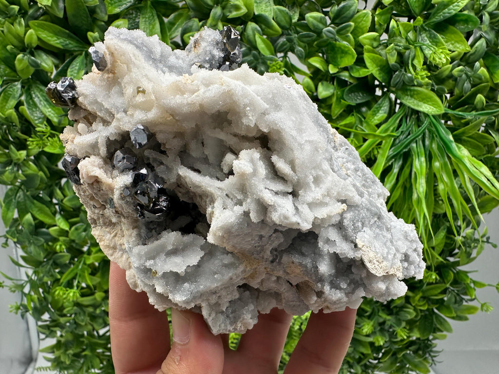 Collection Mirror Galena,GEMY Cleiopfane on Chalcedony,From Krushev dol mine,Madan,Bulgaria,Natural,collection mineral specimen,rare crystal