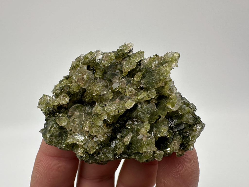 Rare Green Epidote with Quartz Crystals, Eastern Anatolian Mineral Specimen