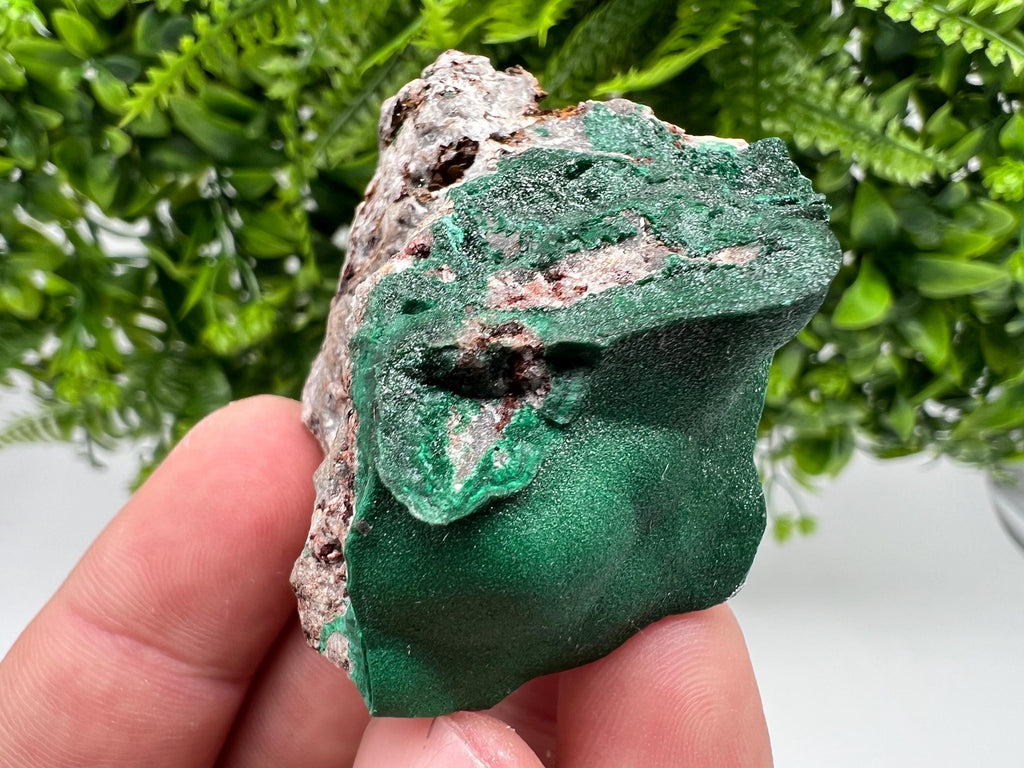 Green Polished Malachite Crystal from Congo, Chakra Stone