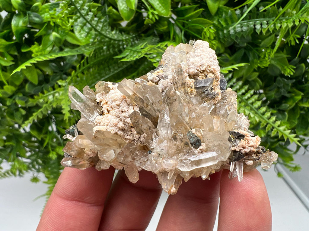 Quartz Rhodochrosite Mineral Specimen, Madan Bulgaria Crystal