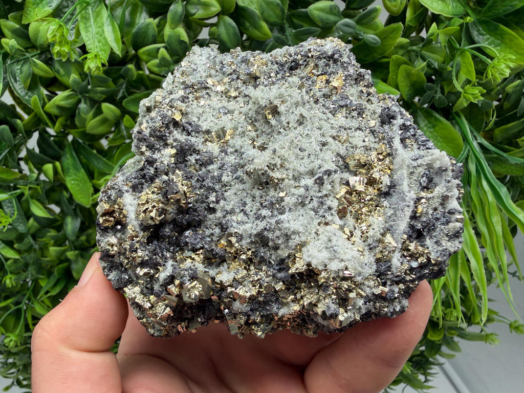 Sphalerite Quartz Pyrite Mineral Specimen: Madan Bulgaria Rare Crystal