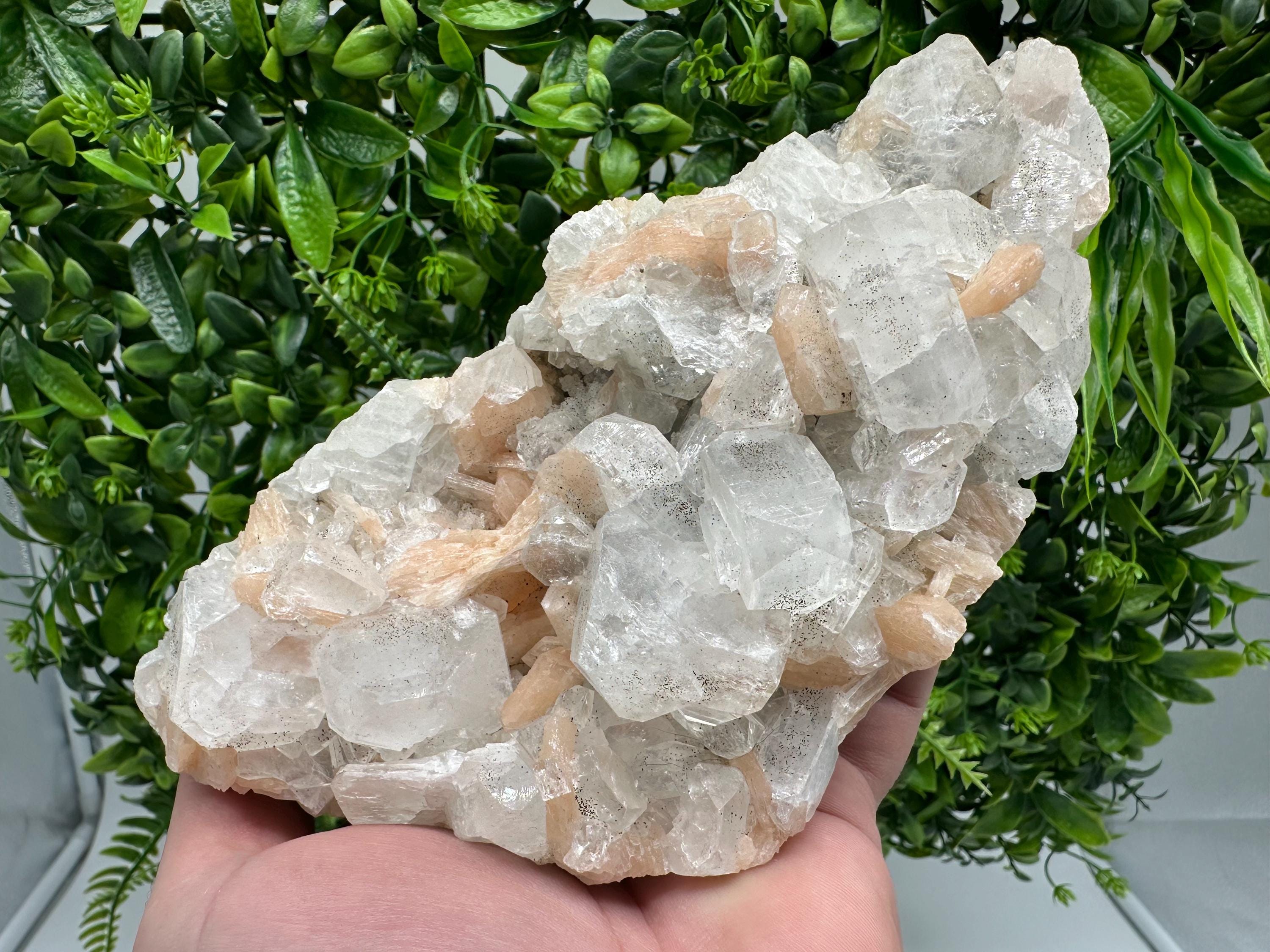 STUNNING Apophyllite,Stilbite,on CHALCEDONY,natural,collection minerals specimen,India ,Mineral,Crystal,Stone Mineral Specimen India Crystal