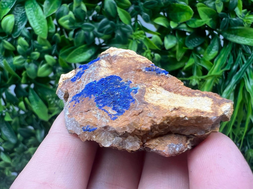 Azurite Malachite Mineral Specimen: Moroccan Blue-Green Crystal, Home Decor