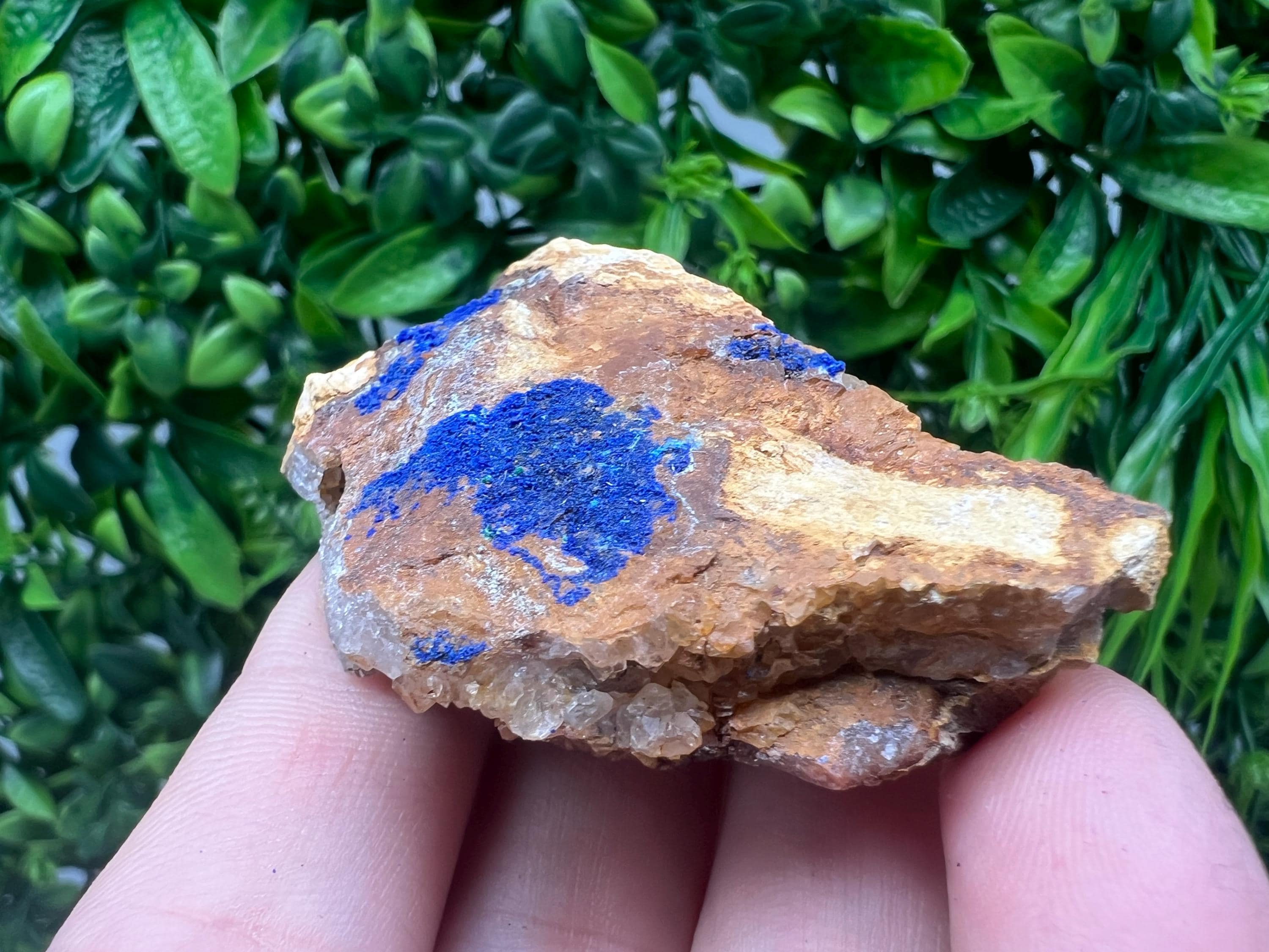 Azurite Malachite Mineral Specimen: Moroccan Blue-Green Crystal, Home Decor