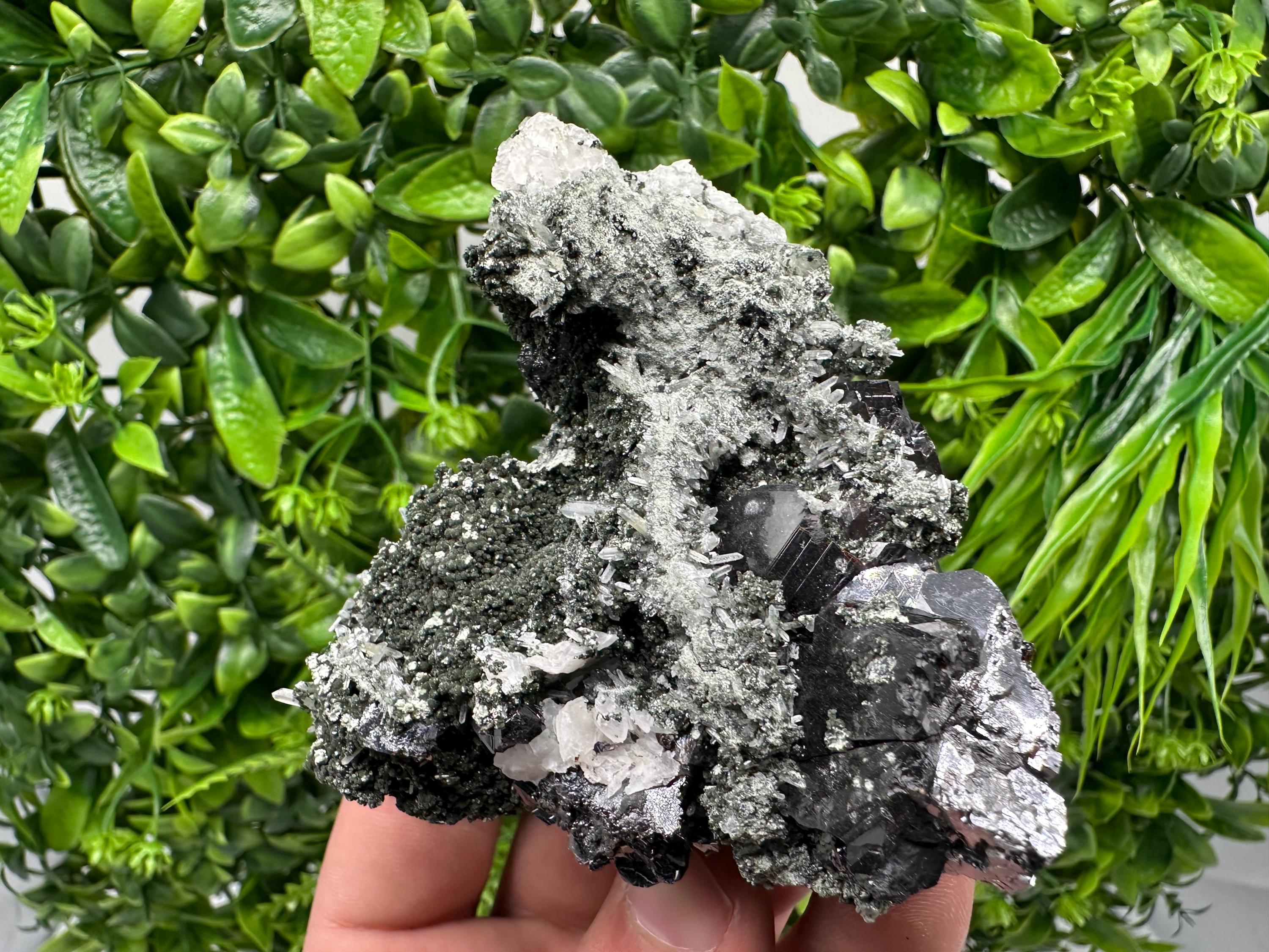 Galena Quartz Sphalerite Mineral Specimen: Borieva Mine, Bulgaria