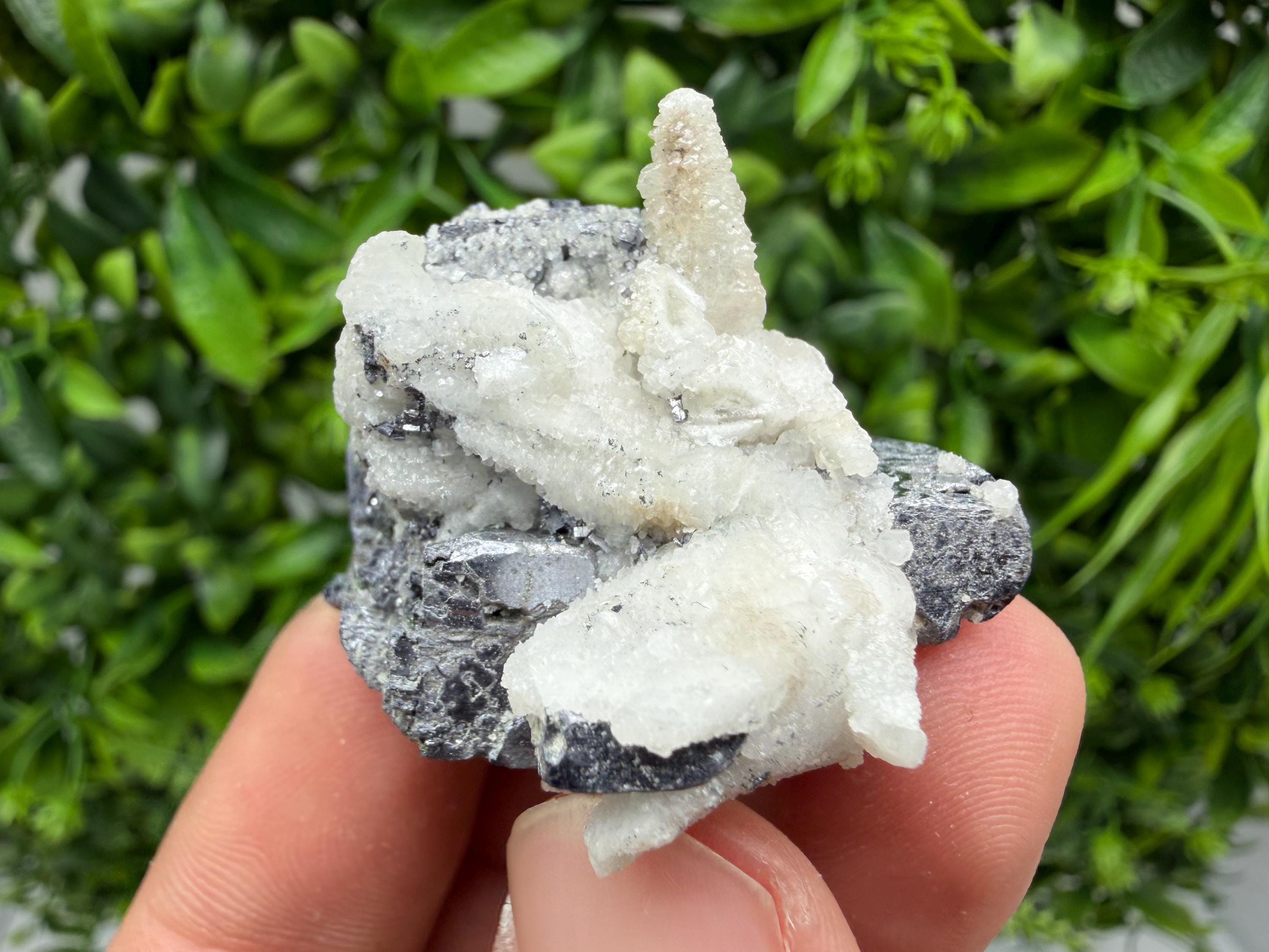 Galena Spinel with Quartz and Calcite, Borieva Mine Mineral Specimen