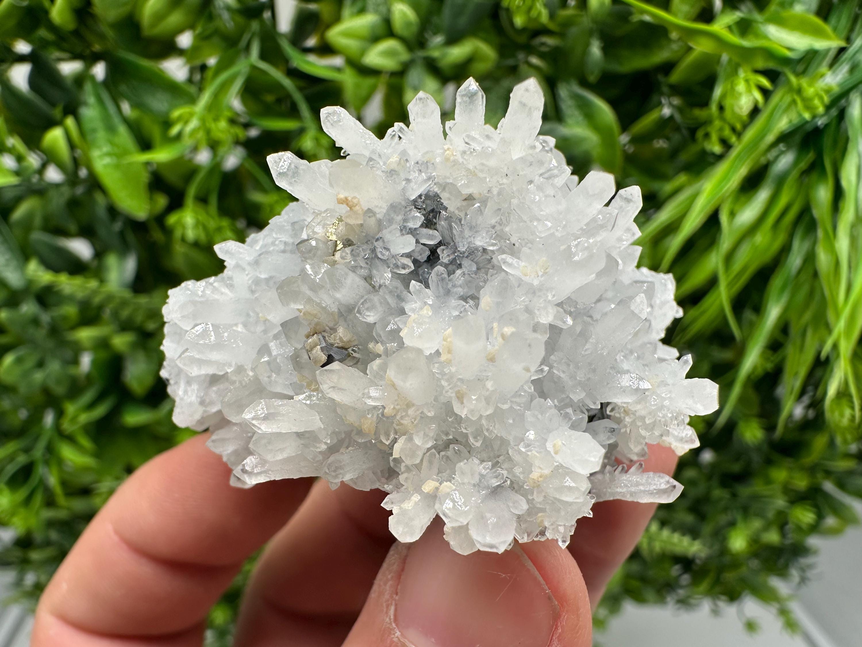 Transparent Quartz Cluster: Borieva Mine Mineral Specimen, Home Decor Crystal