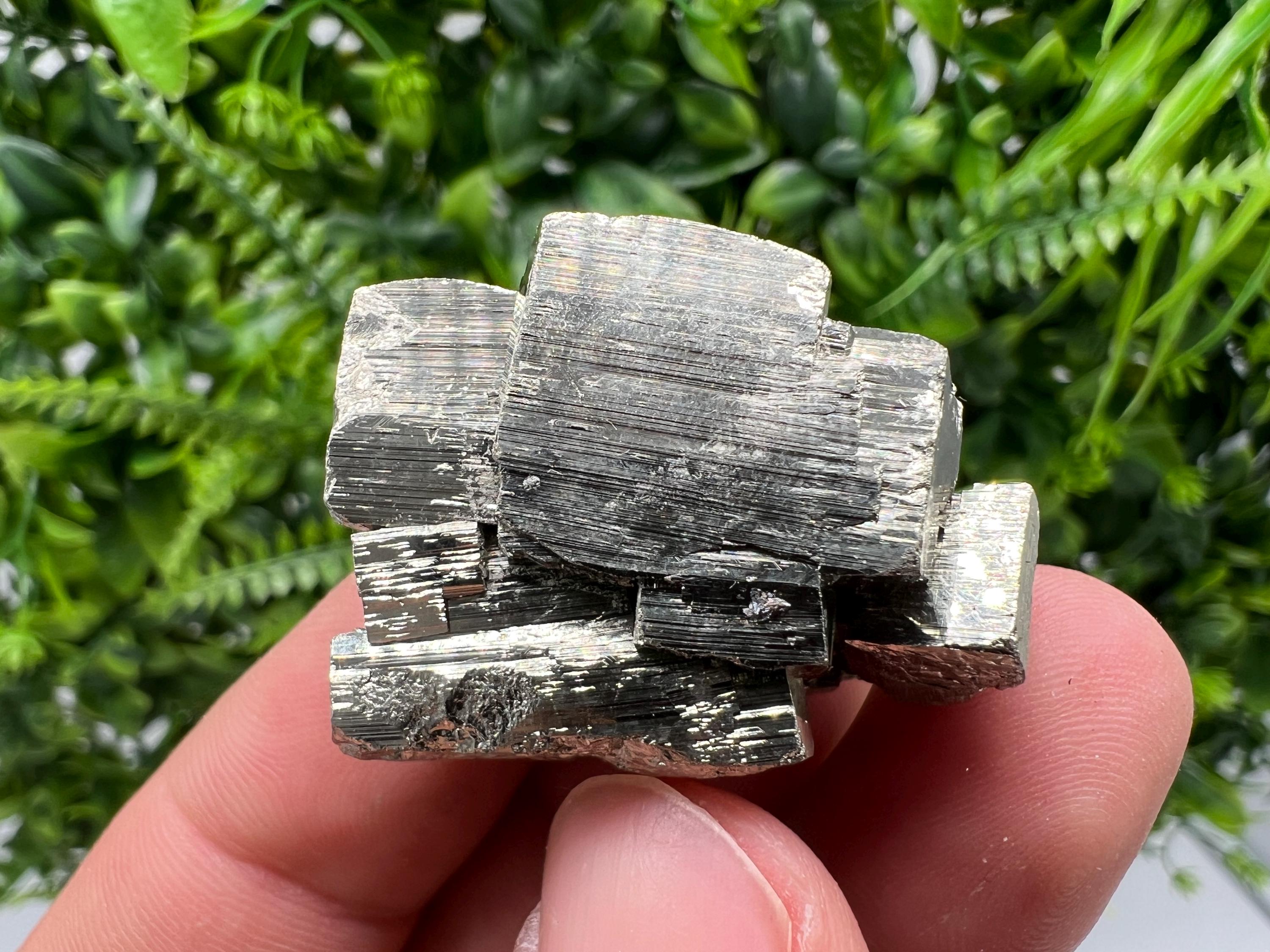 Rainbow Pyrite Hematite Cluster: Borieva Mine, Bulgaria