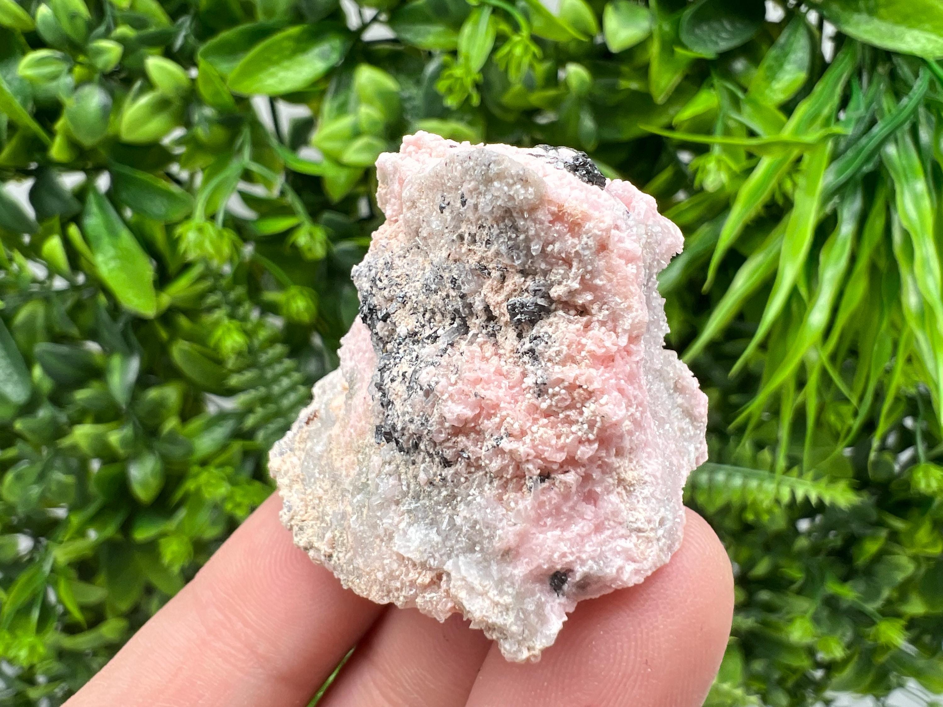 Beautiful Rhodochrosite perfect pink colour Starnica Mine Davidcovo Bulgaria natural minerals souvenir crystal gift home decor stone gift