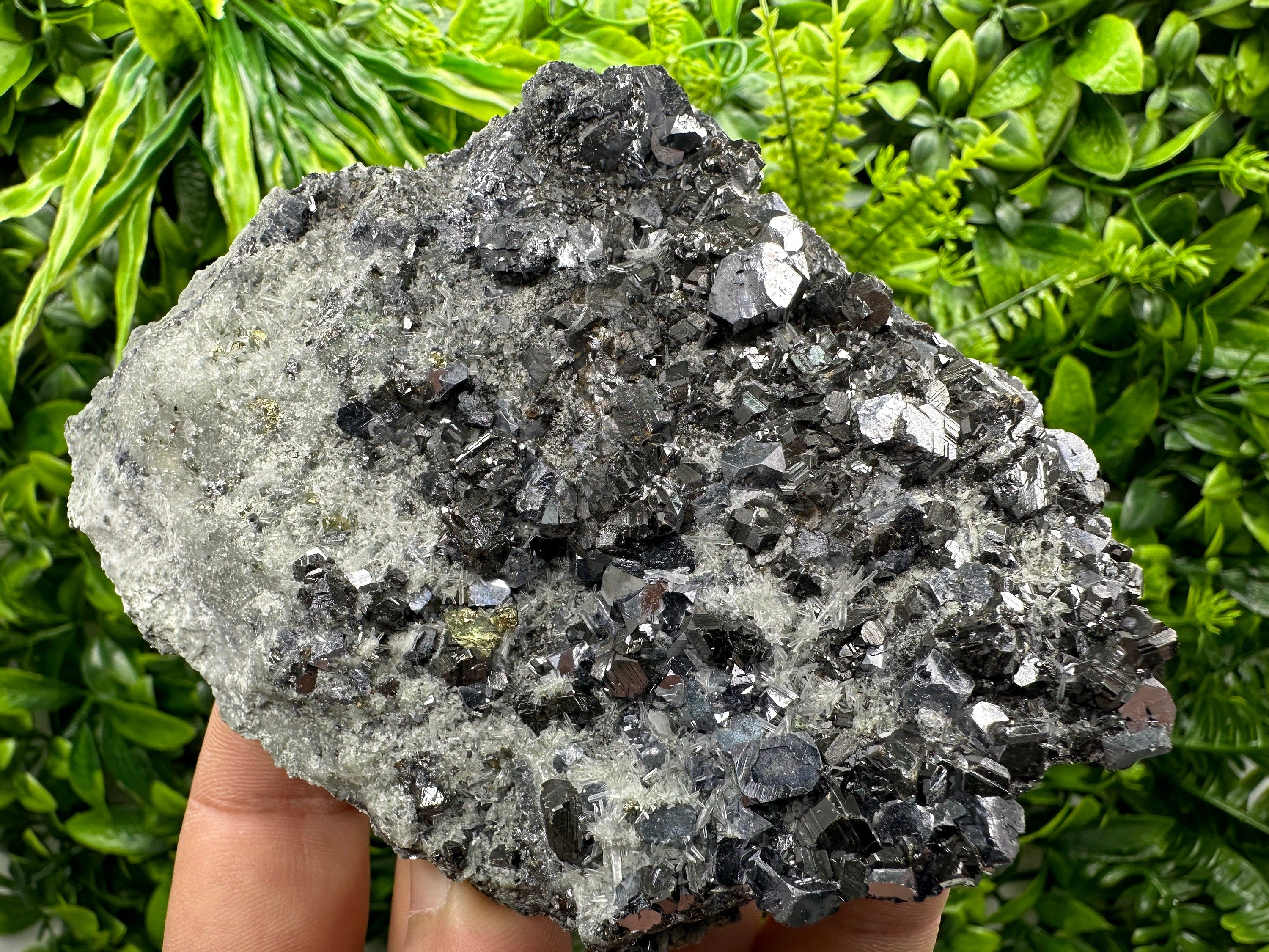 Sphalerite Galena Calcopyrite on Quartz, Borieva Bulgaria Mineral Specimen