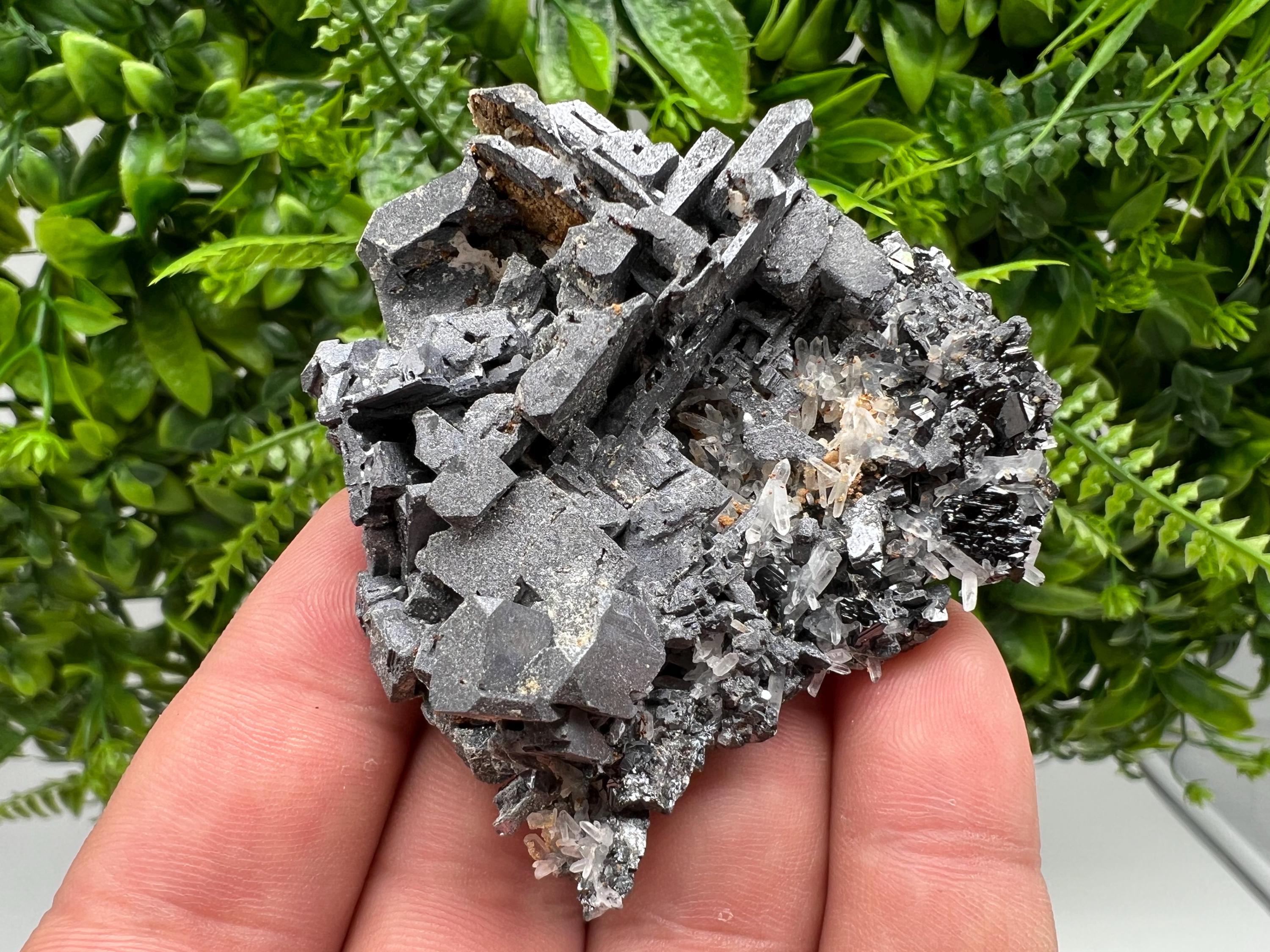Galena Cluster with Siderite and Quartz: 9th September Mine, Bulgaria
