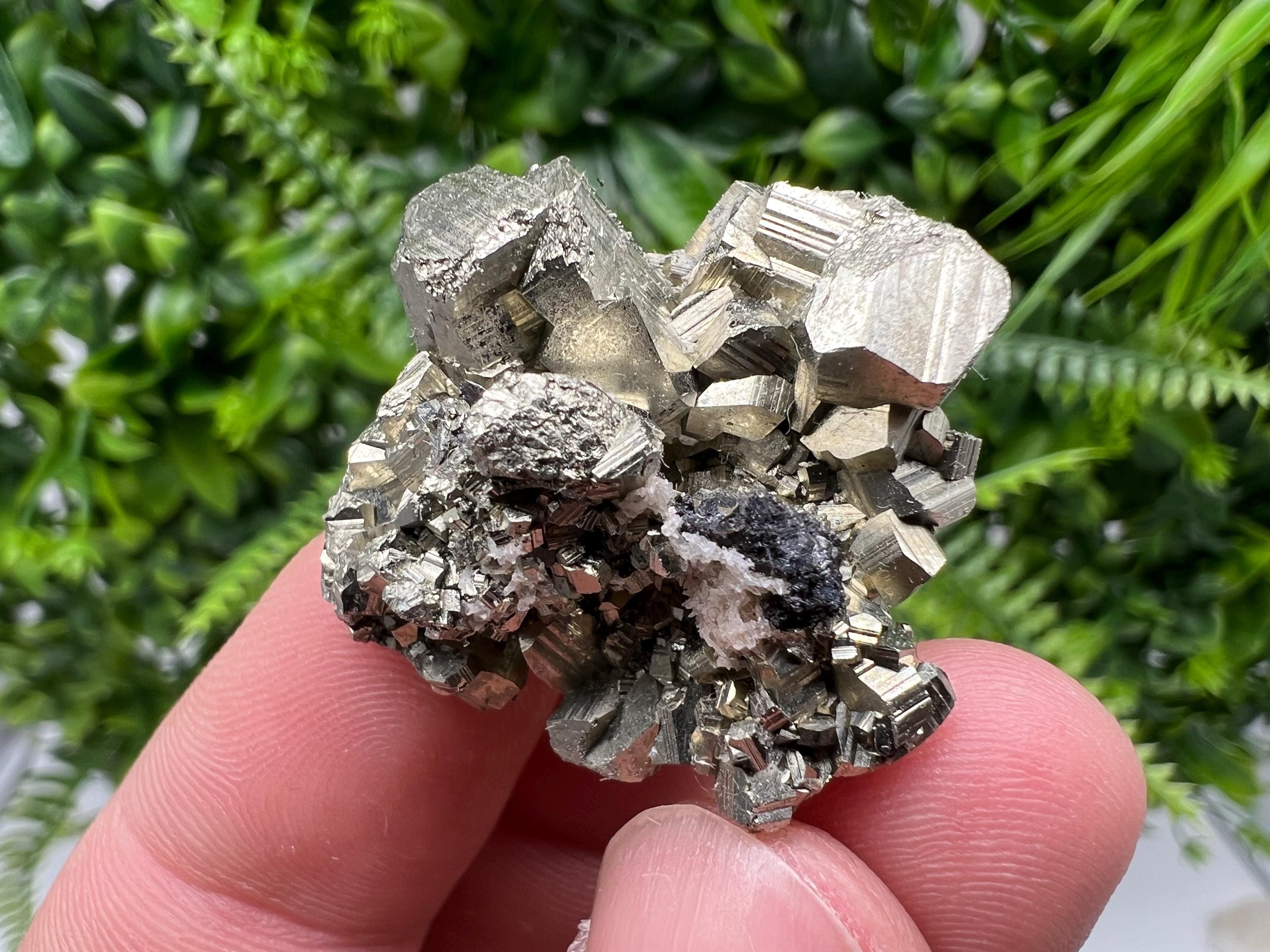 Wonderful Rainbow Pyrite whit Calcite,natural minerals souvenir Crystal,collection stone,rare minerals,home decor,Borieva Bulgaria