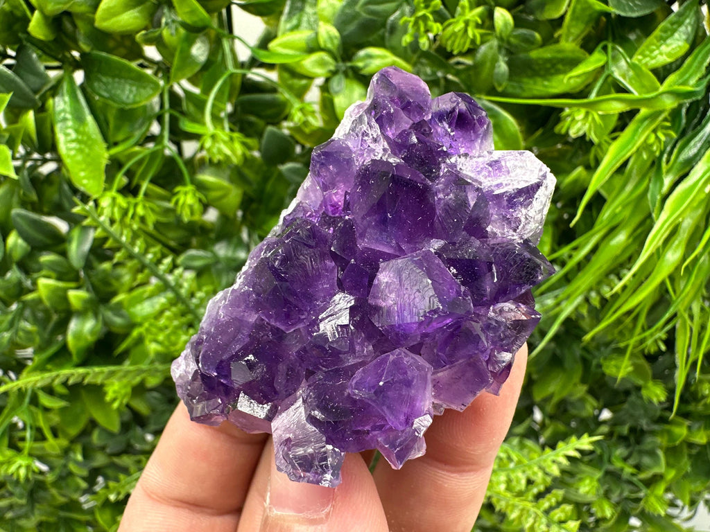 Uruguay Amethyst Cluster: Natural Purple Quartz Crystal, Home Decor