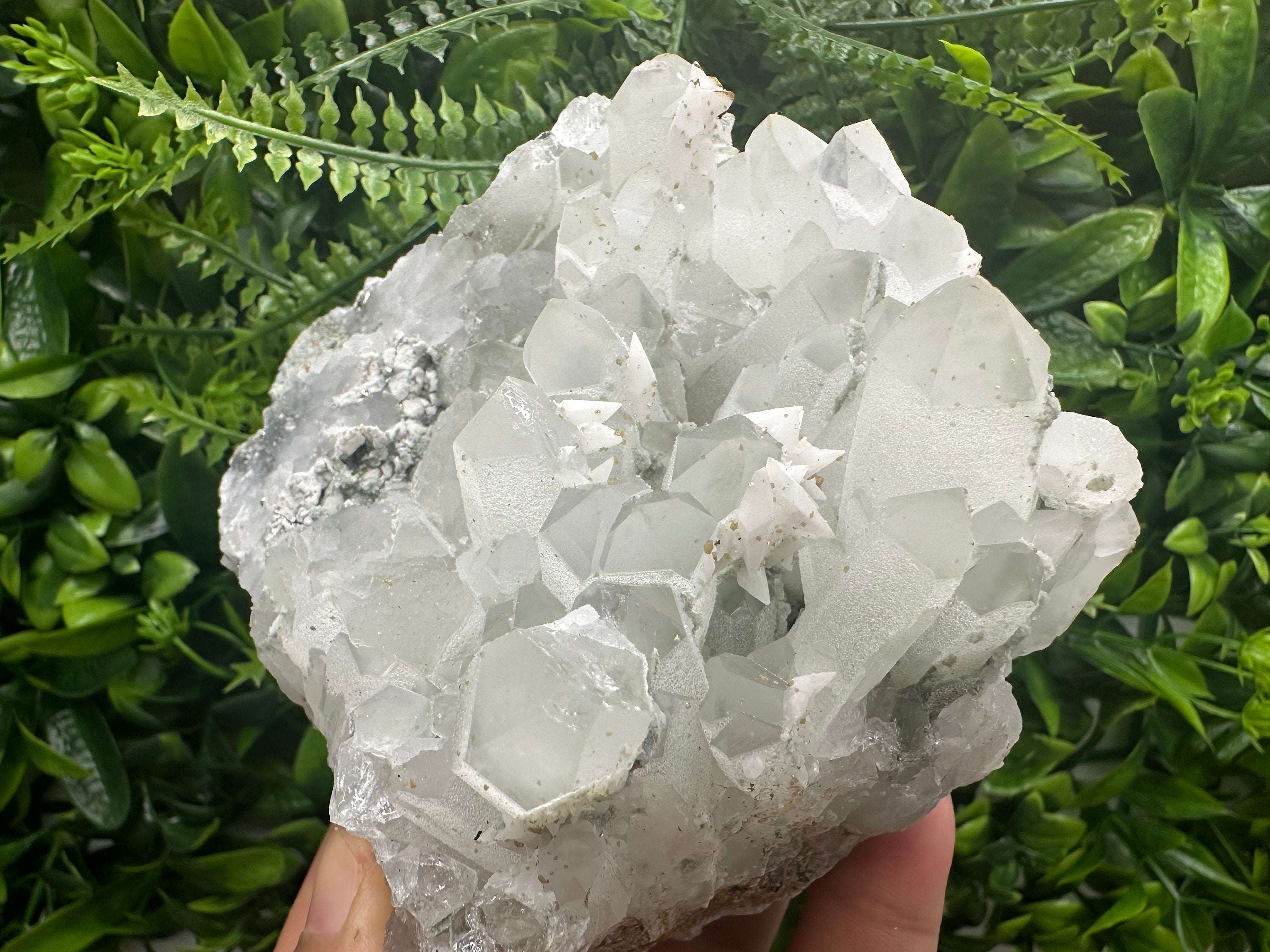 Quartz Cluster with Rhodochrosite, Calcite & Chlorite Inclusions