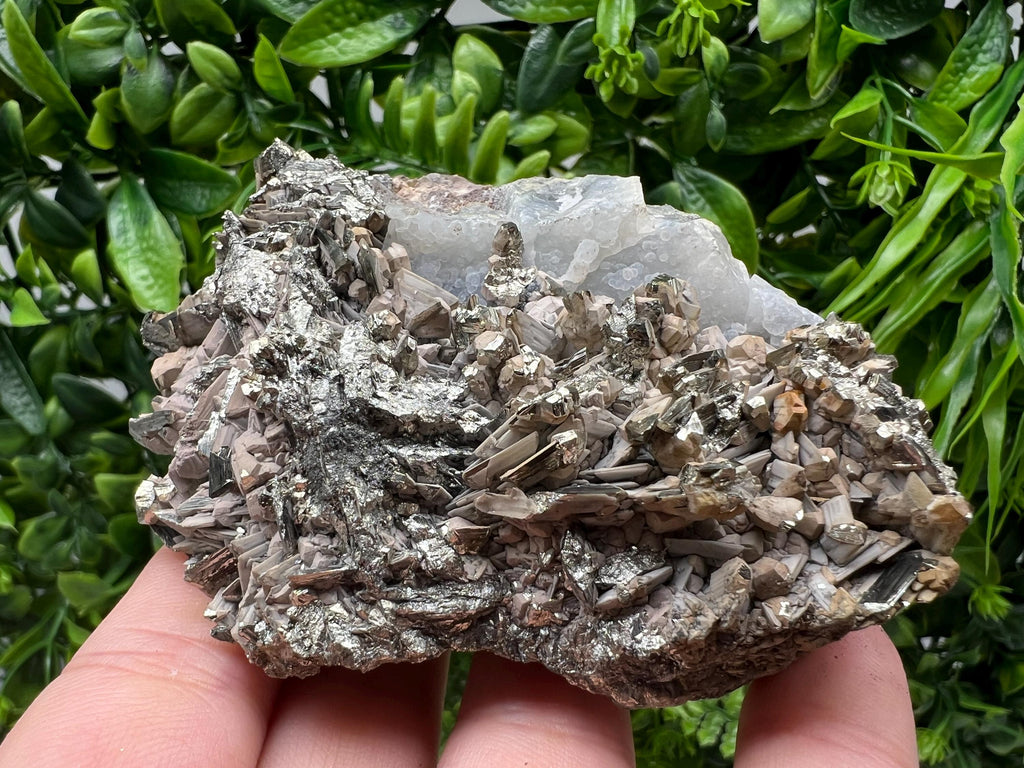 Pyrite on Chalcedony Specimen: Djurcovo Mine, Bulgaria