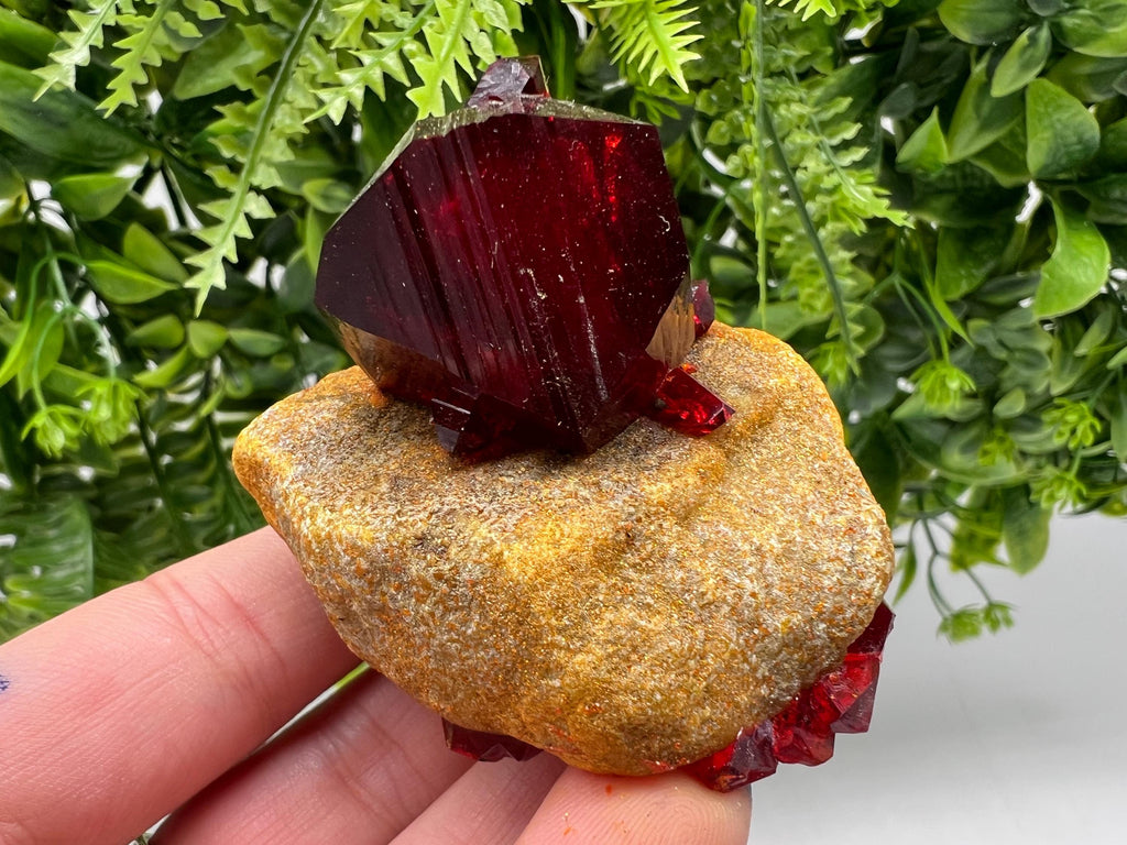 XXL Lab Grown Pruskite Ruby Crystal on Matrix