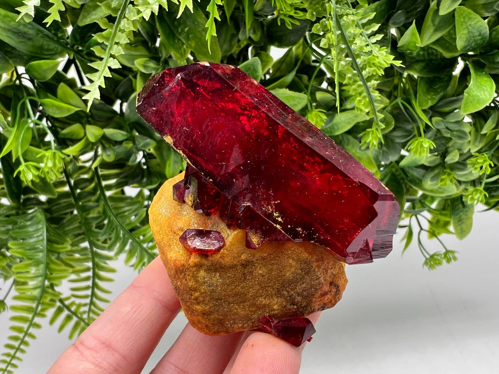 XXL Lab-Grown Pruskite Ruby Crystal on Matrix, Poland