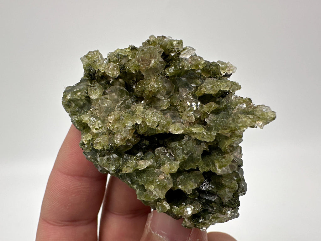 Rare Green Epidote with Quartz Crystals, Eastern Anatolian Mineral Specimen