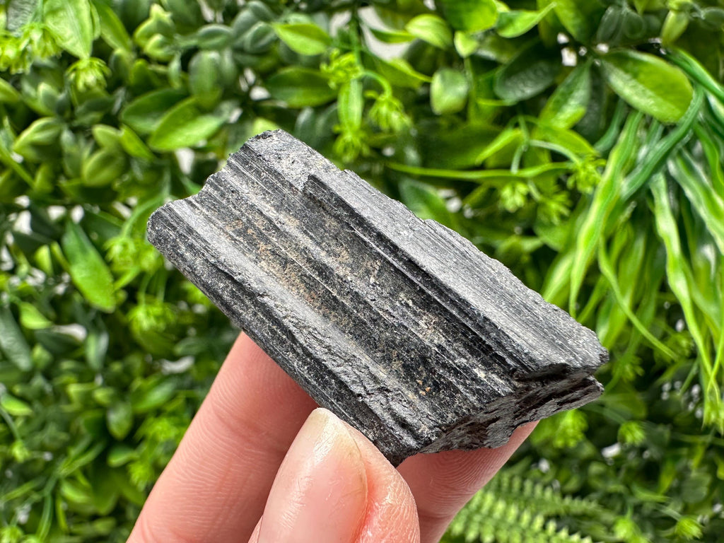 Natural Black Tourmaline Crystal – Raw Protective Stone, Healing Crystal, Grounding Mineral Gift