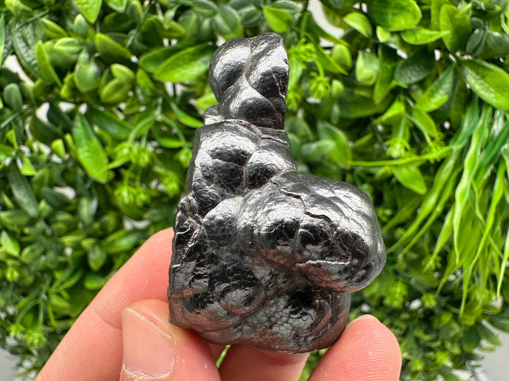 Botryoidal Black Hematite Specimen: Moroccan Crystal for Reiki Chakra