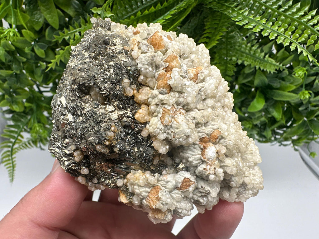 Marcasite with Calcite Specimen: Androvo Mine, Bulgaria