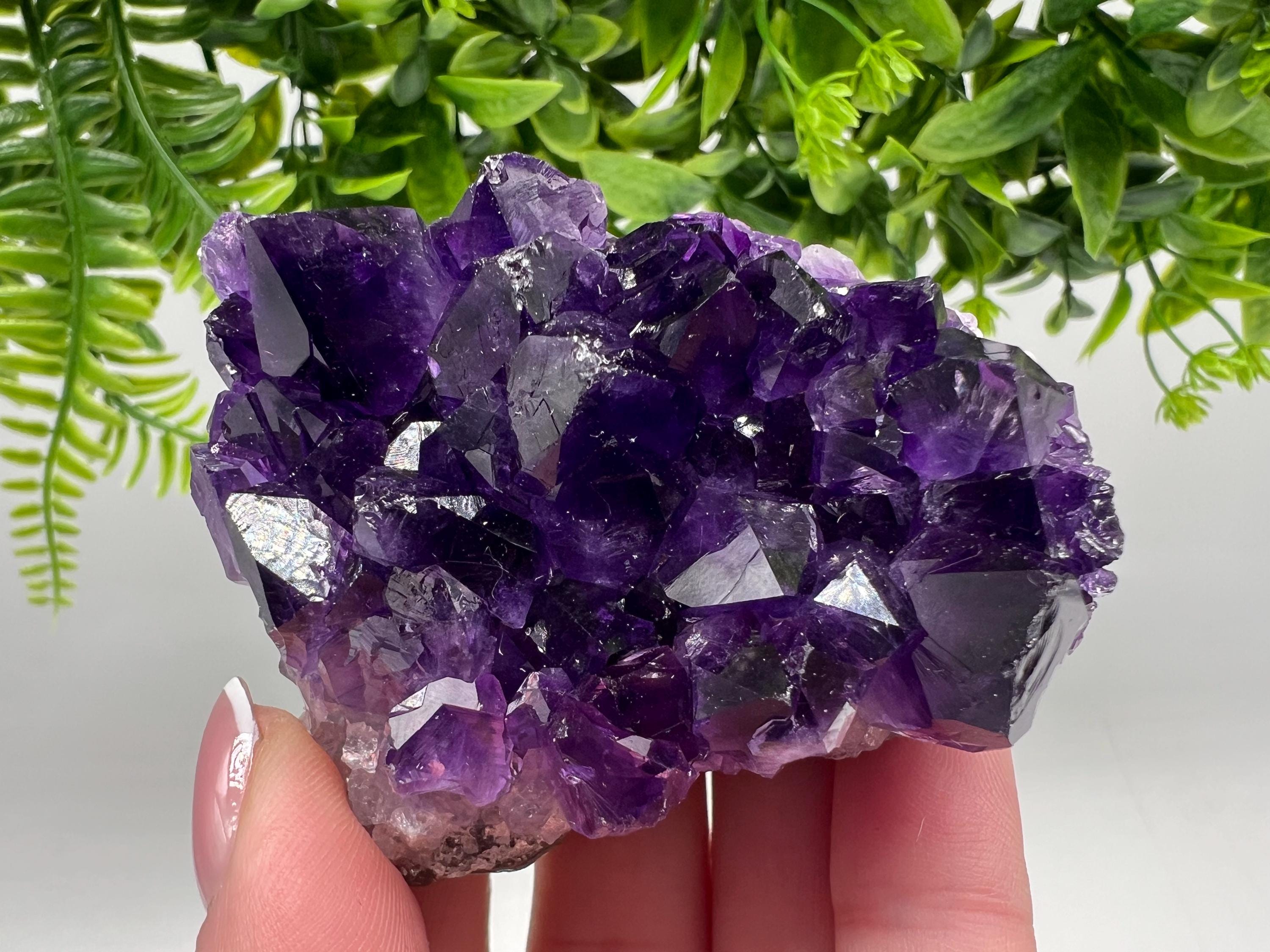 Uruguay Amethyst Crystal: Purple Quartz Home Decor, Energy Stone