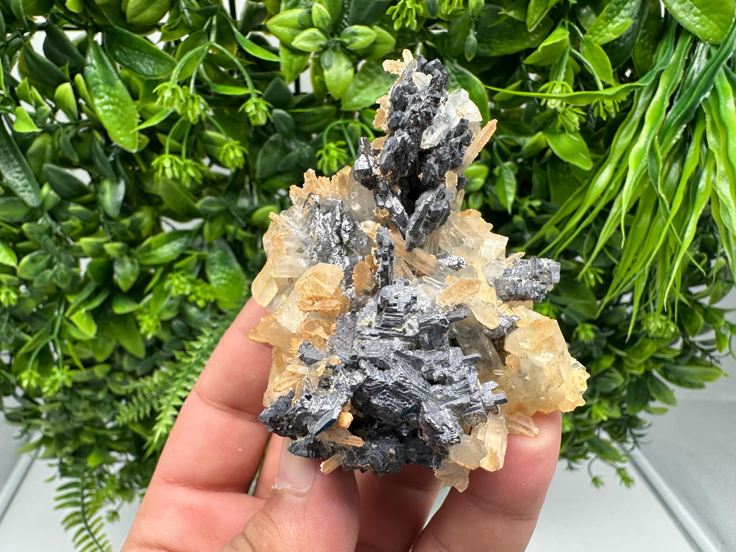 Galena Cluster with Siderite and Quartz: 9th September Mine, Bulgaria