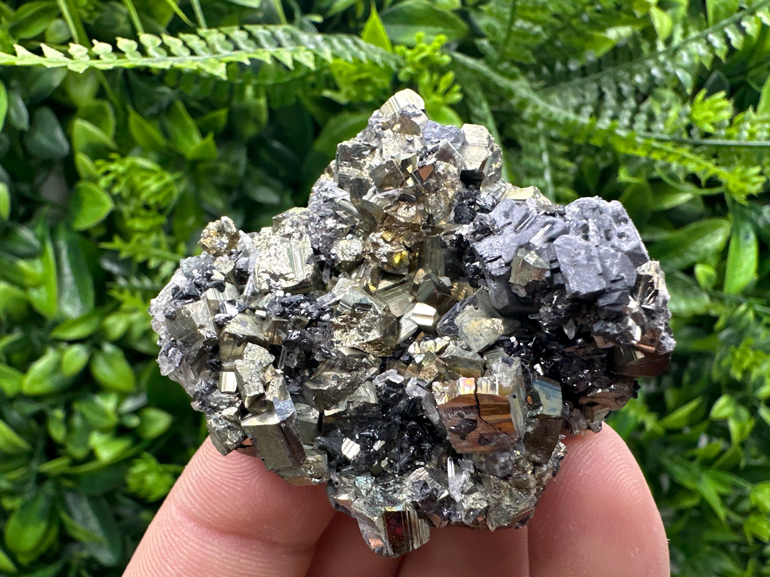 Pyrite on Quartz: Borieva Mine Crystal Home Decor (5/5.5/3cm)